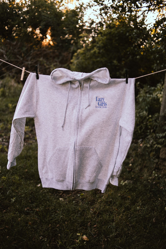 Lazy Girls EMBROIDERED LOGO FULL ZIP W/ HOOD
