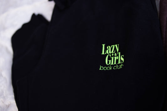 Lazy Girls EMBROIDERED LOGO BLACK JOGGERS
