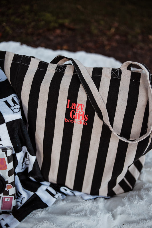 Lazy Girls Striped Tote