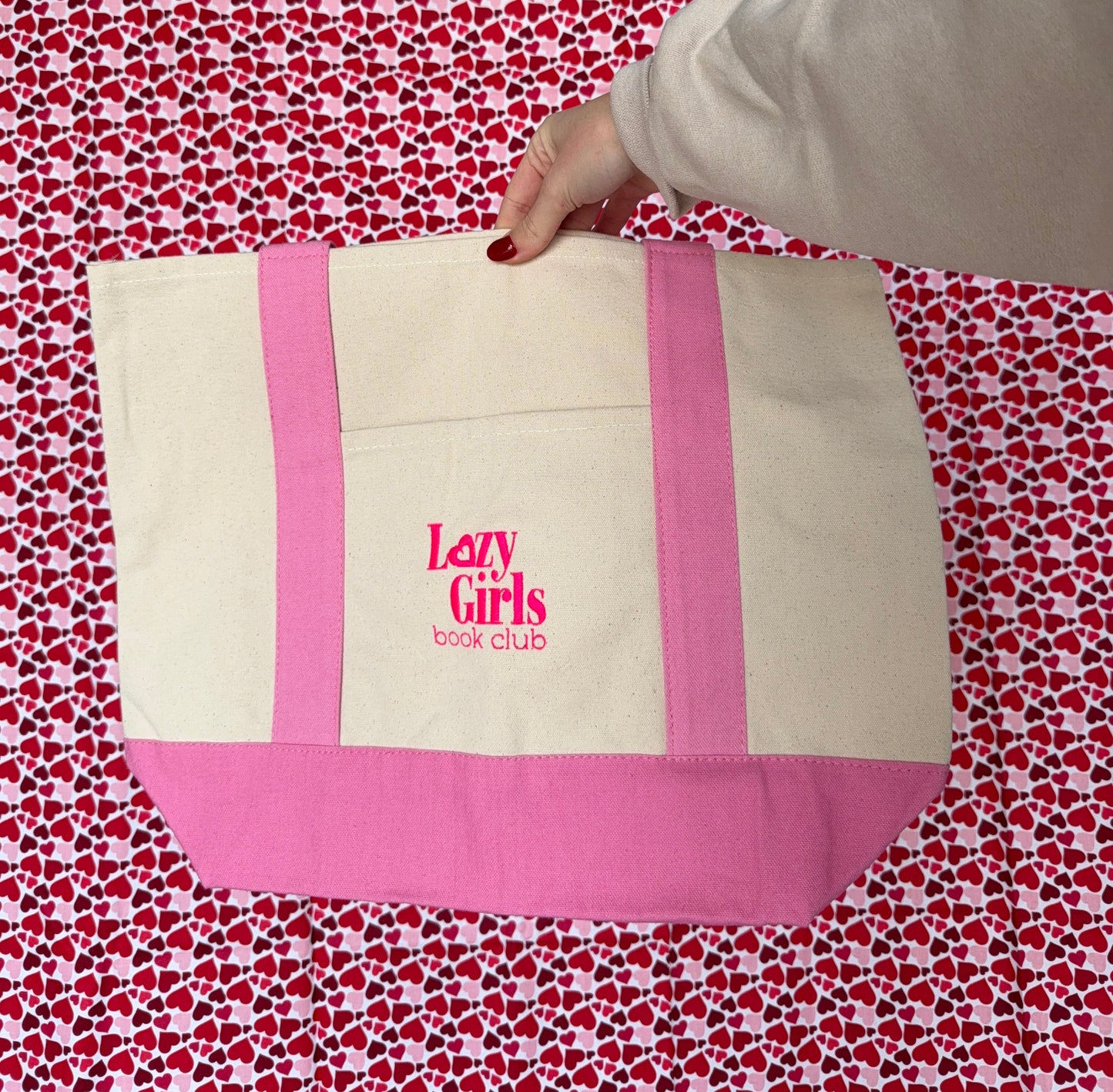 LGbc EMBROIDERED Tote (Pink)