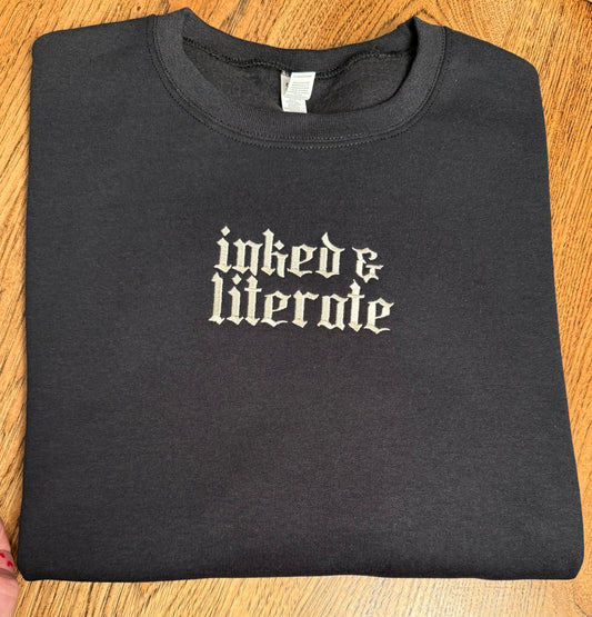INKED & LITERATE EMB CREW
