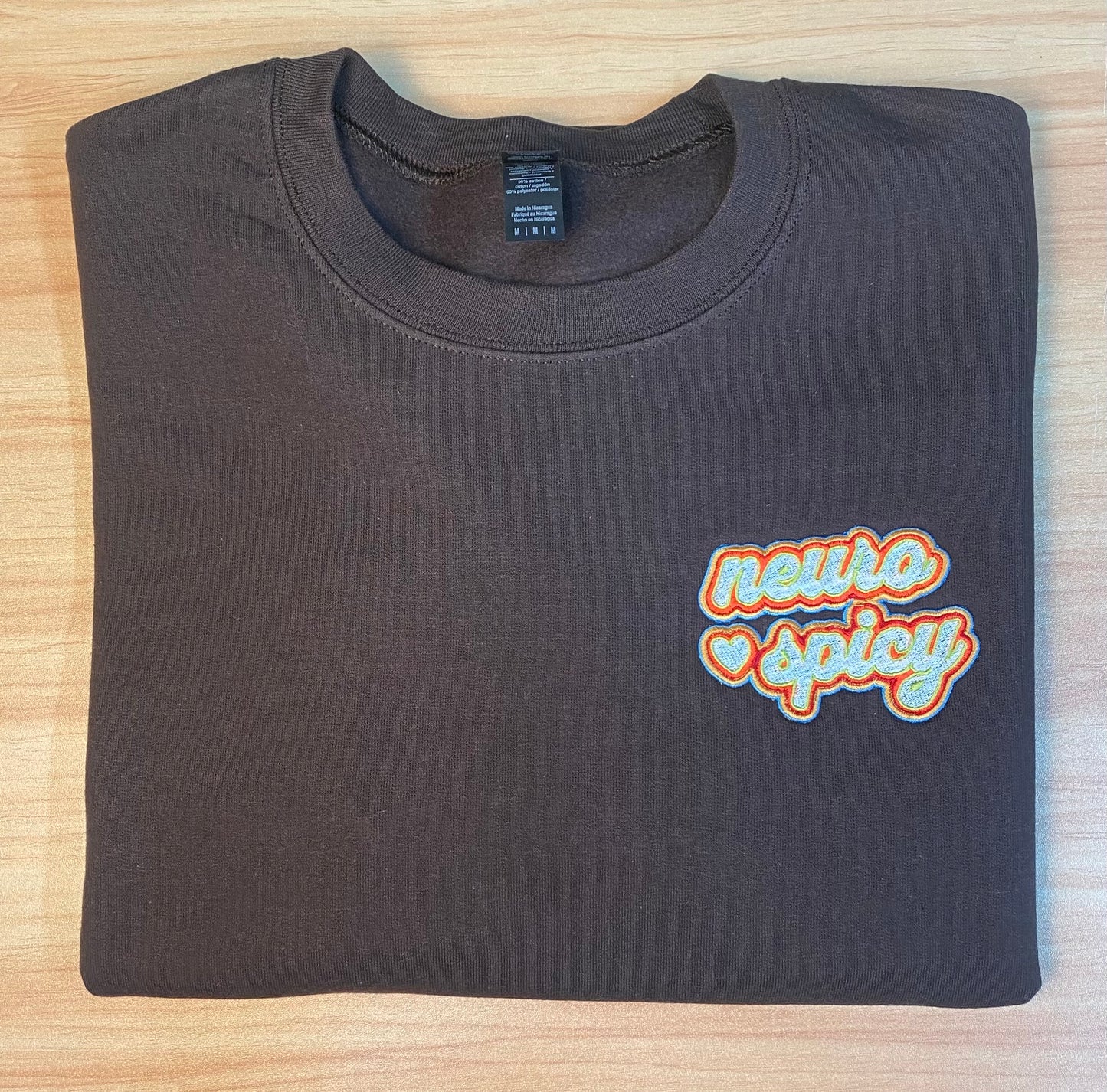 Neurospicy Embroidered Crew