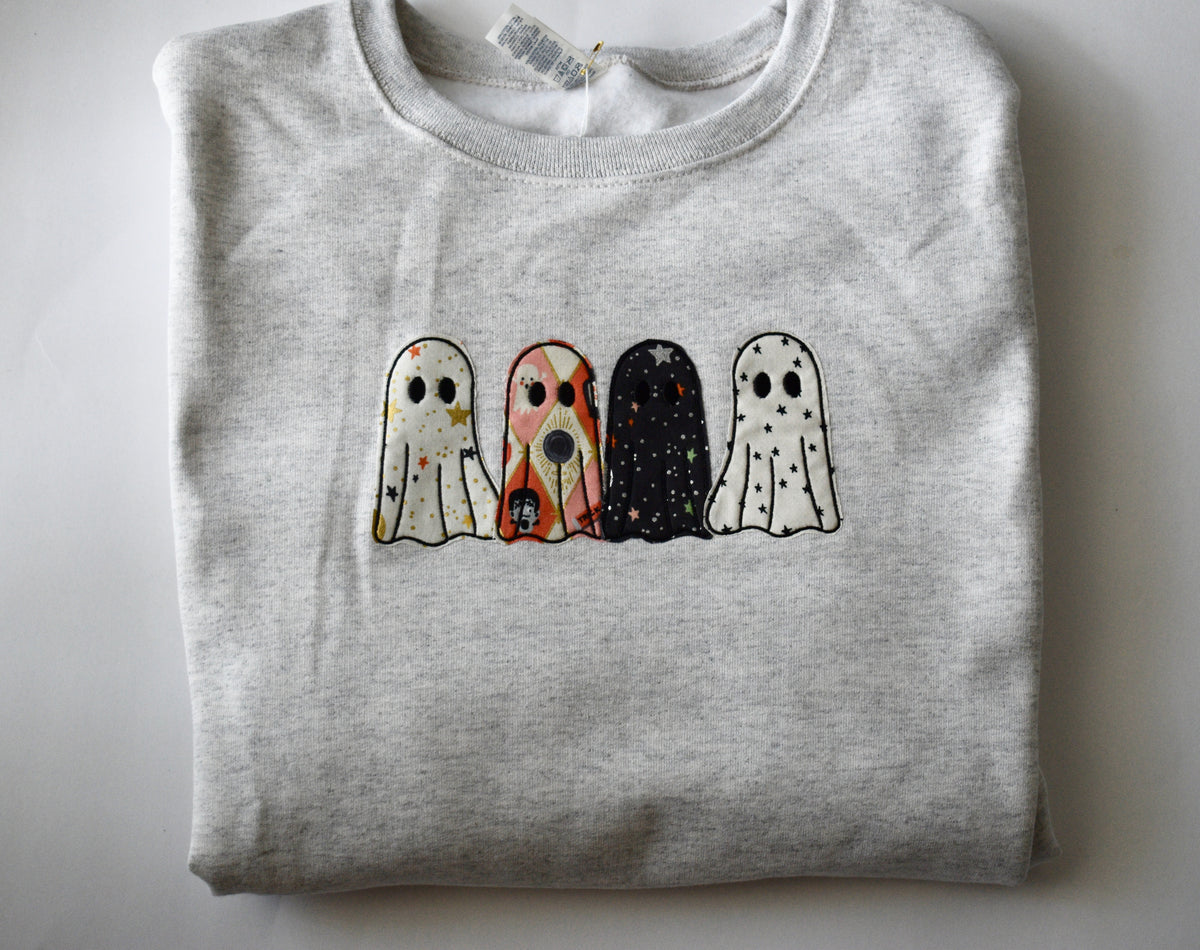 Fabric Applique Ghosties-EMB