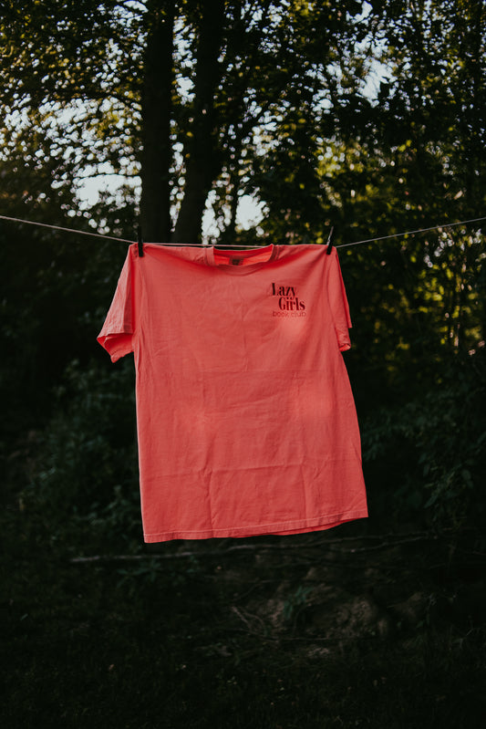 LG Book Club Tee-Neon Red Orange