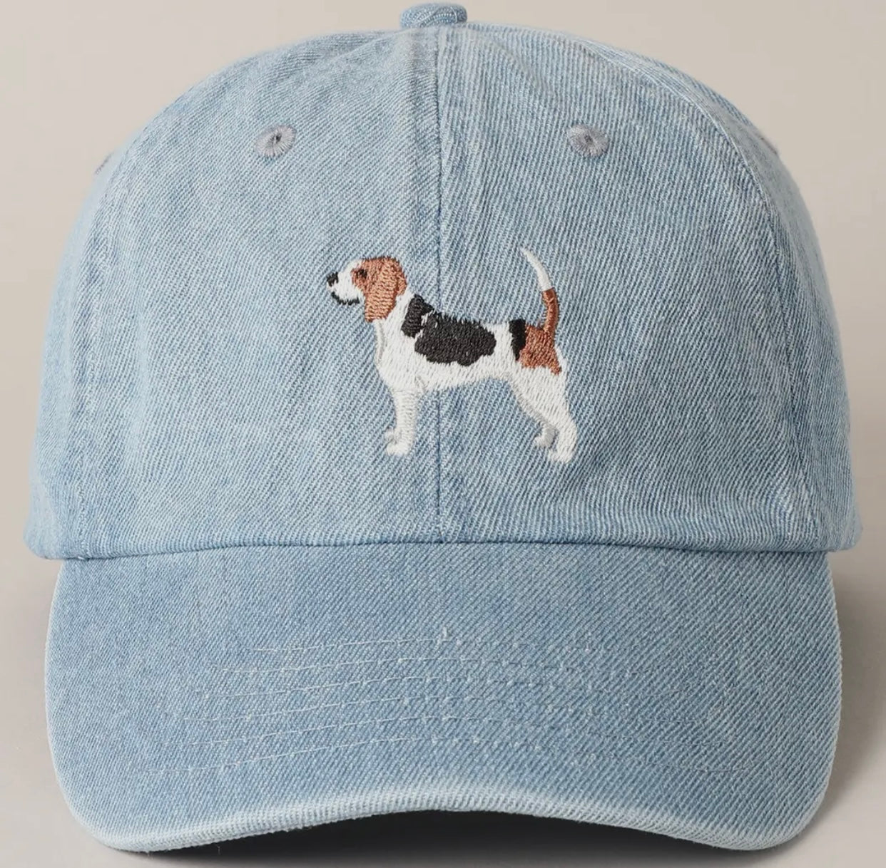 Denim- embroidered BEAGLE hat