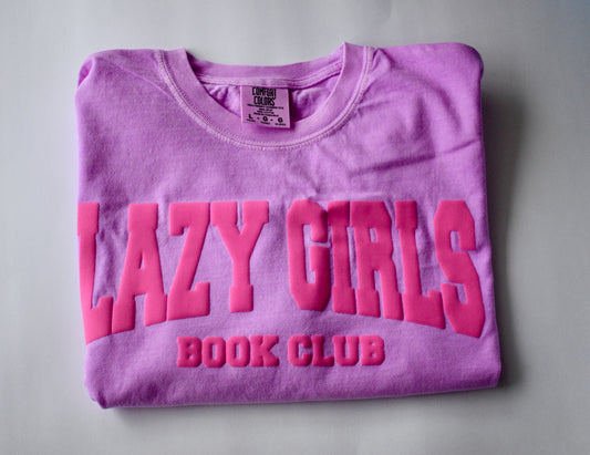 Lazy Girls Relaxed Box Crop W/ PUFF LETTERS