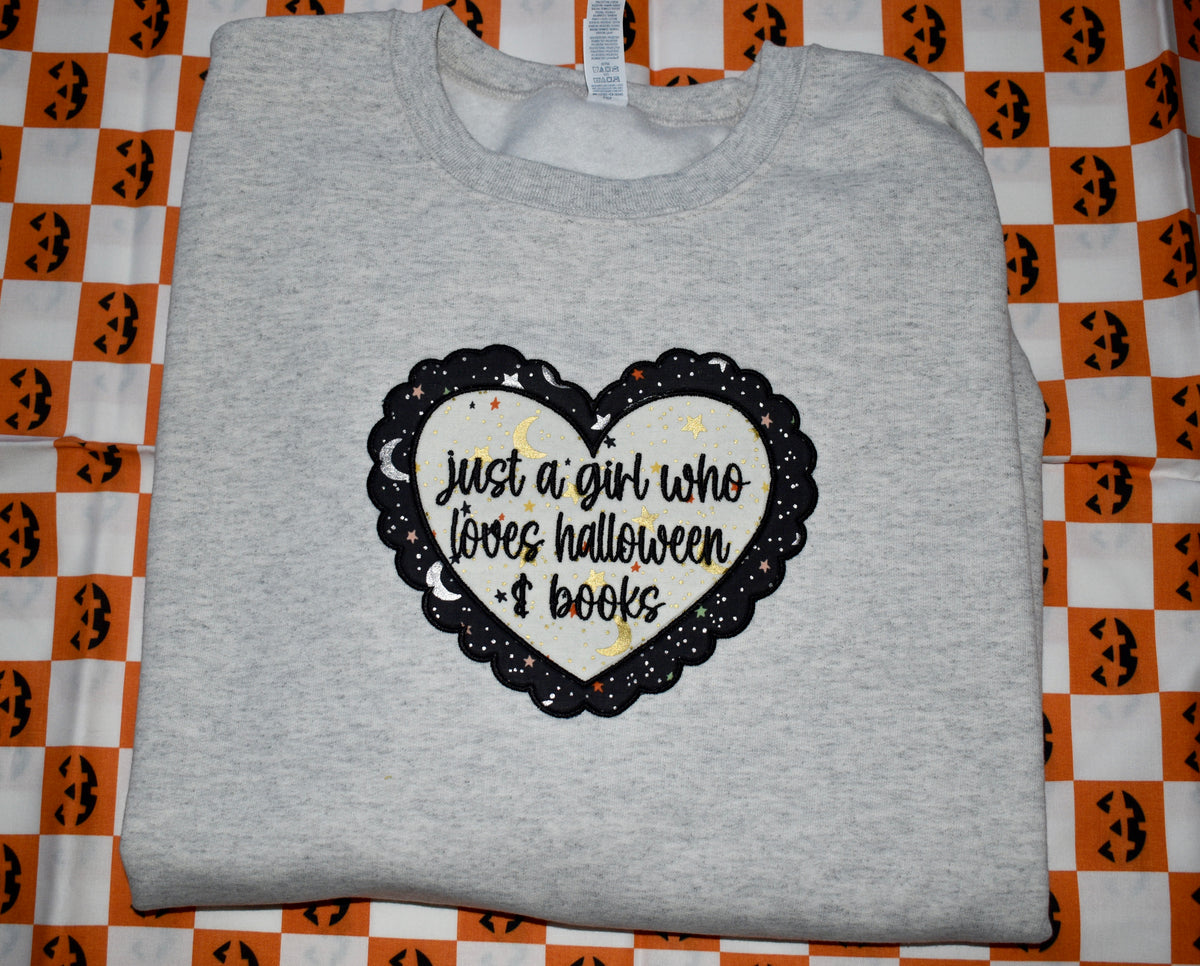 Lazy Girls EMB Applique Heart