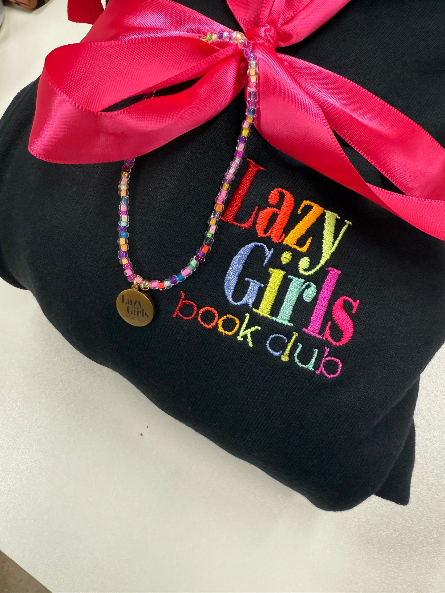 LAZY GIRLS EMBROIDERED RAINBOW LOGO