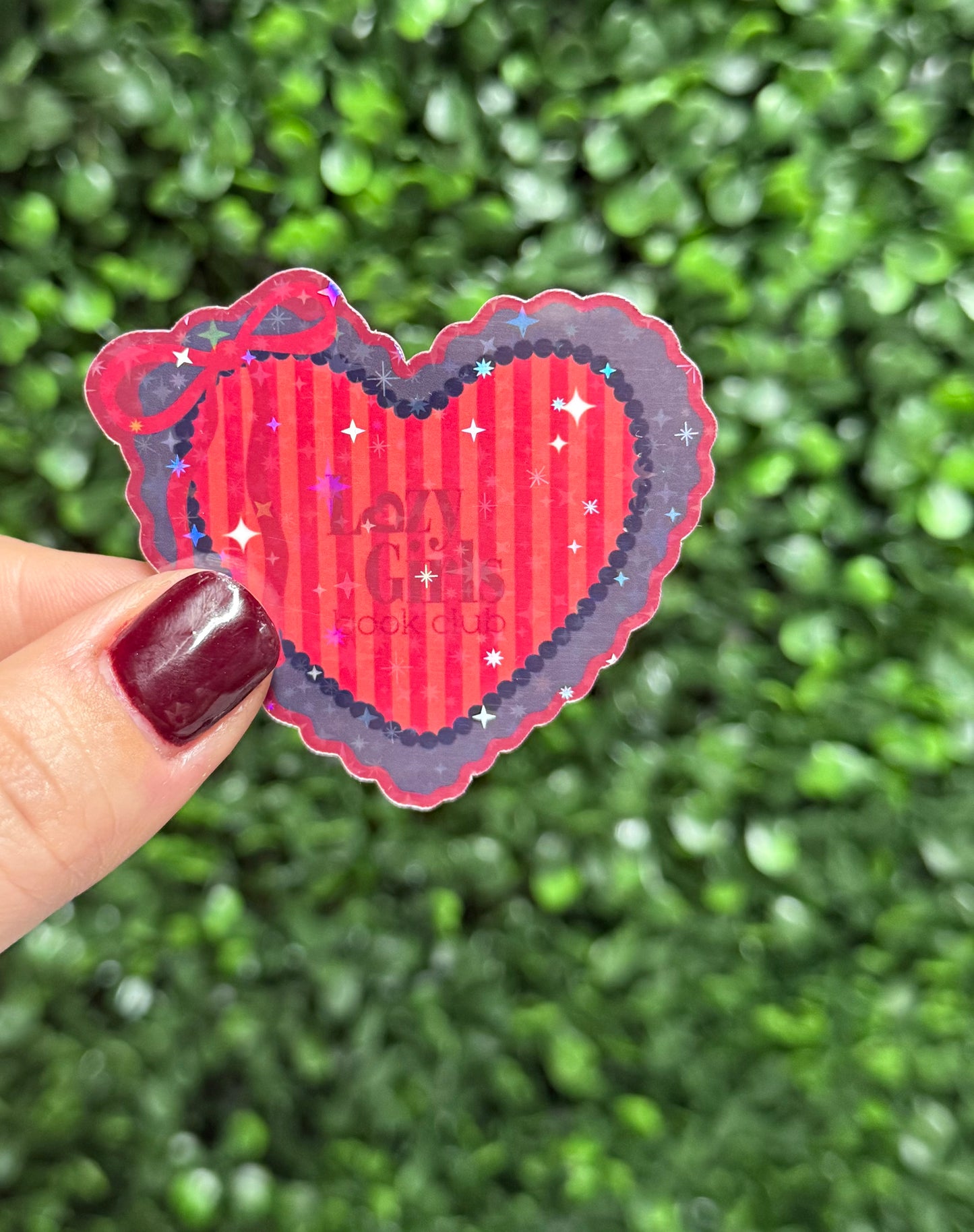 LGbc BOW HEART STICKER