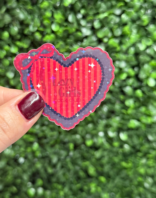 LGbc BOW HEART STICKER