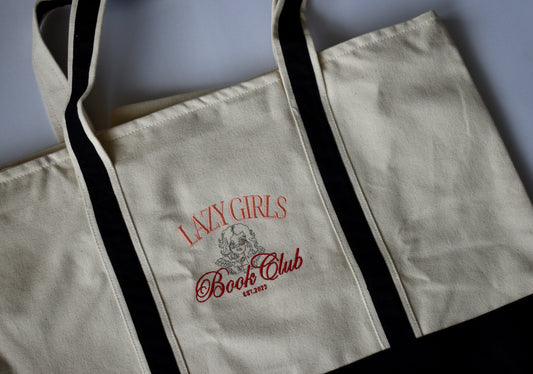 LGbc EMBROIDERED Tote (Black) W/ Zipper
