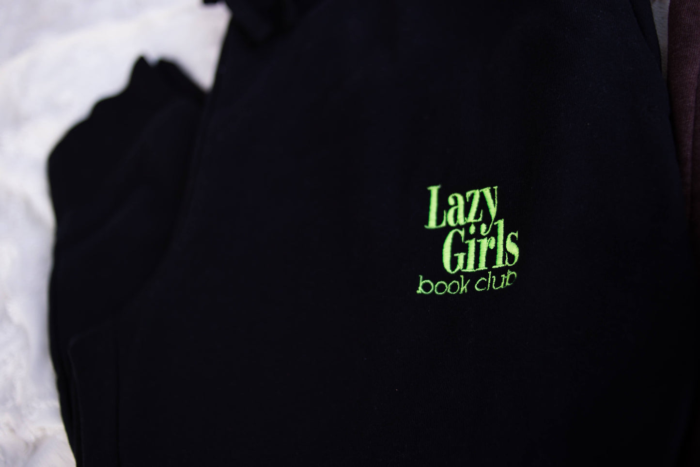 Lazy Girls EMBROIDERED LOGO BLACK JOGGERS