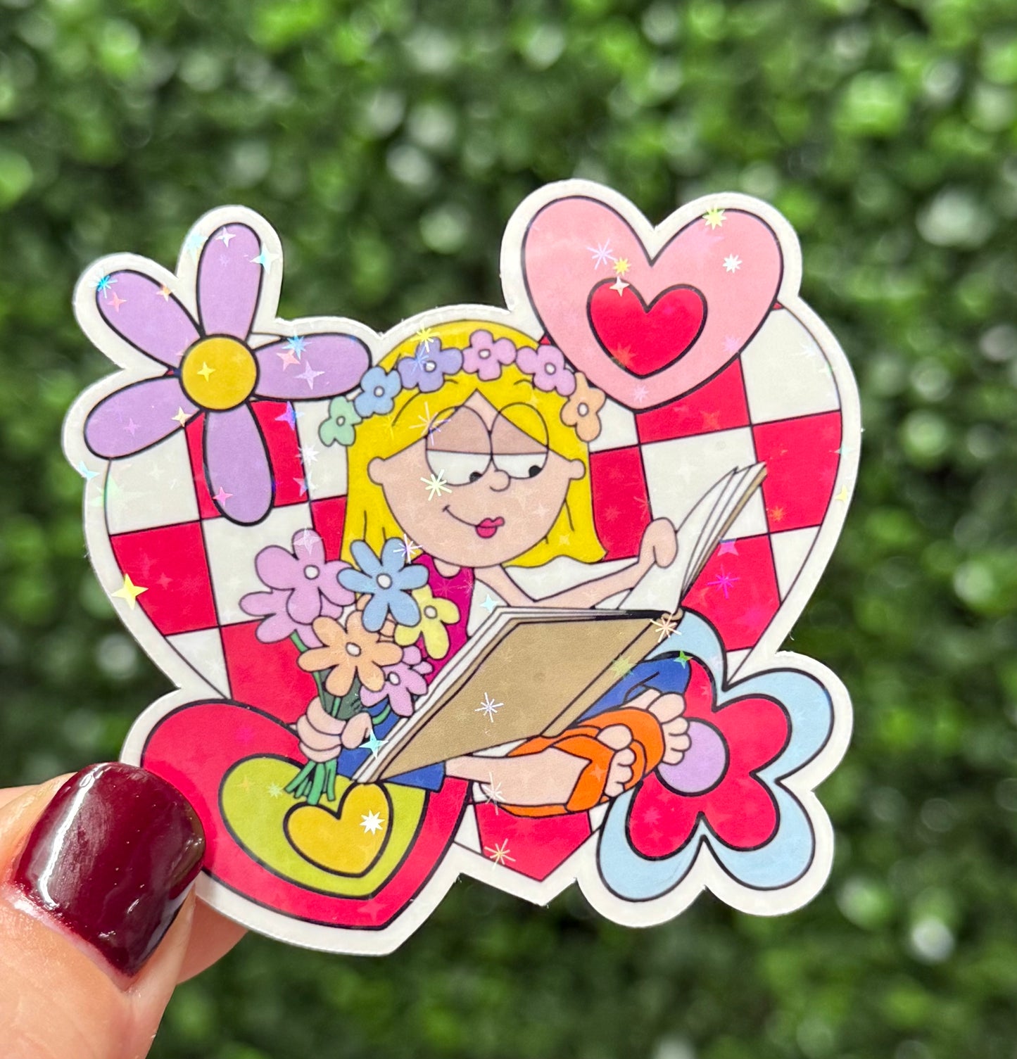 LM FLOWER POWER BOOK STICKER