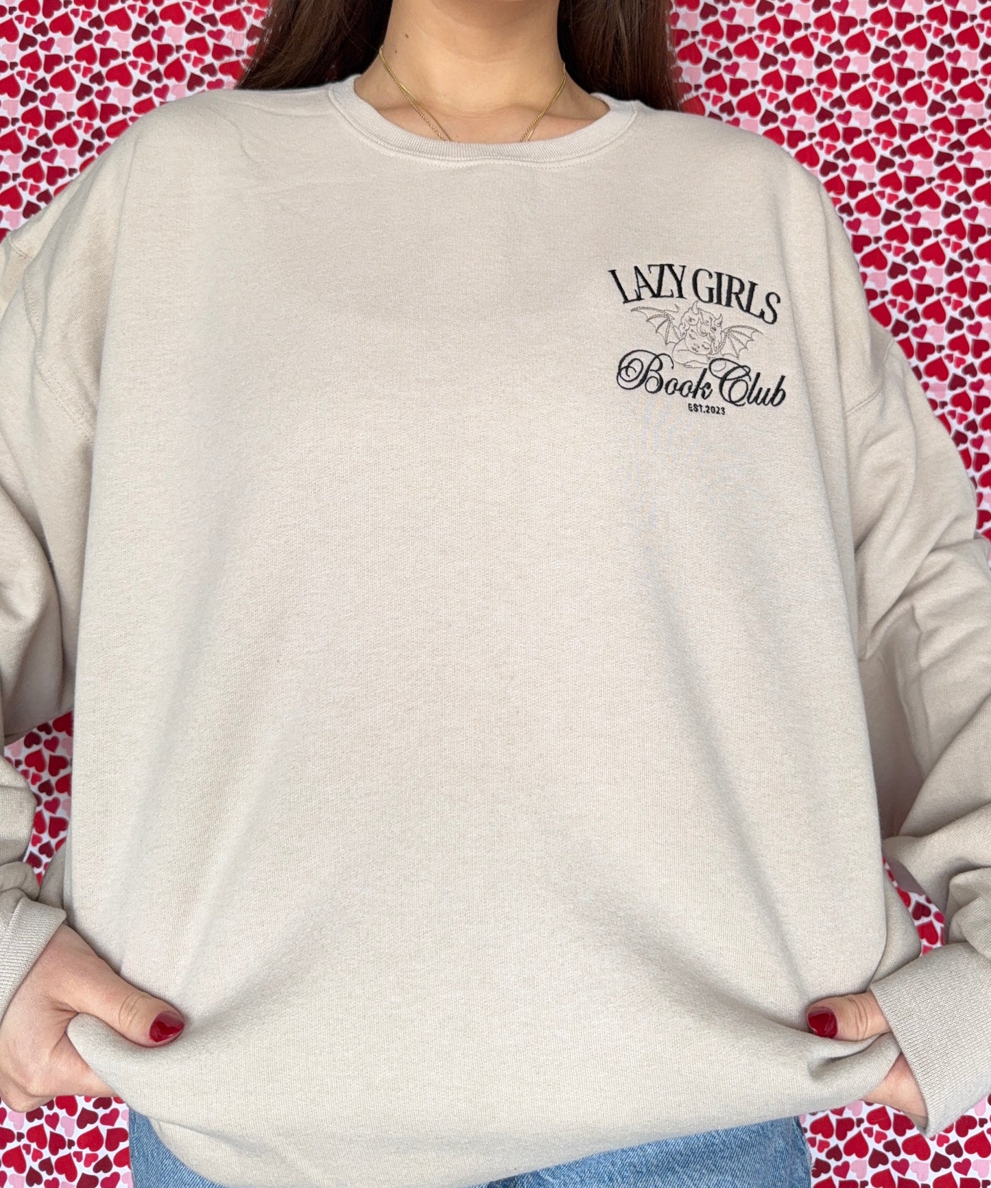 LGbc The Jhena EMBROIDERED CREW (Fallen Angel)
