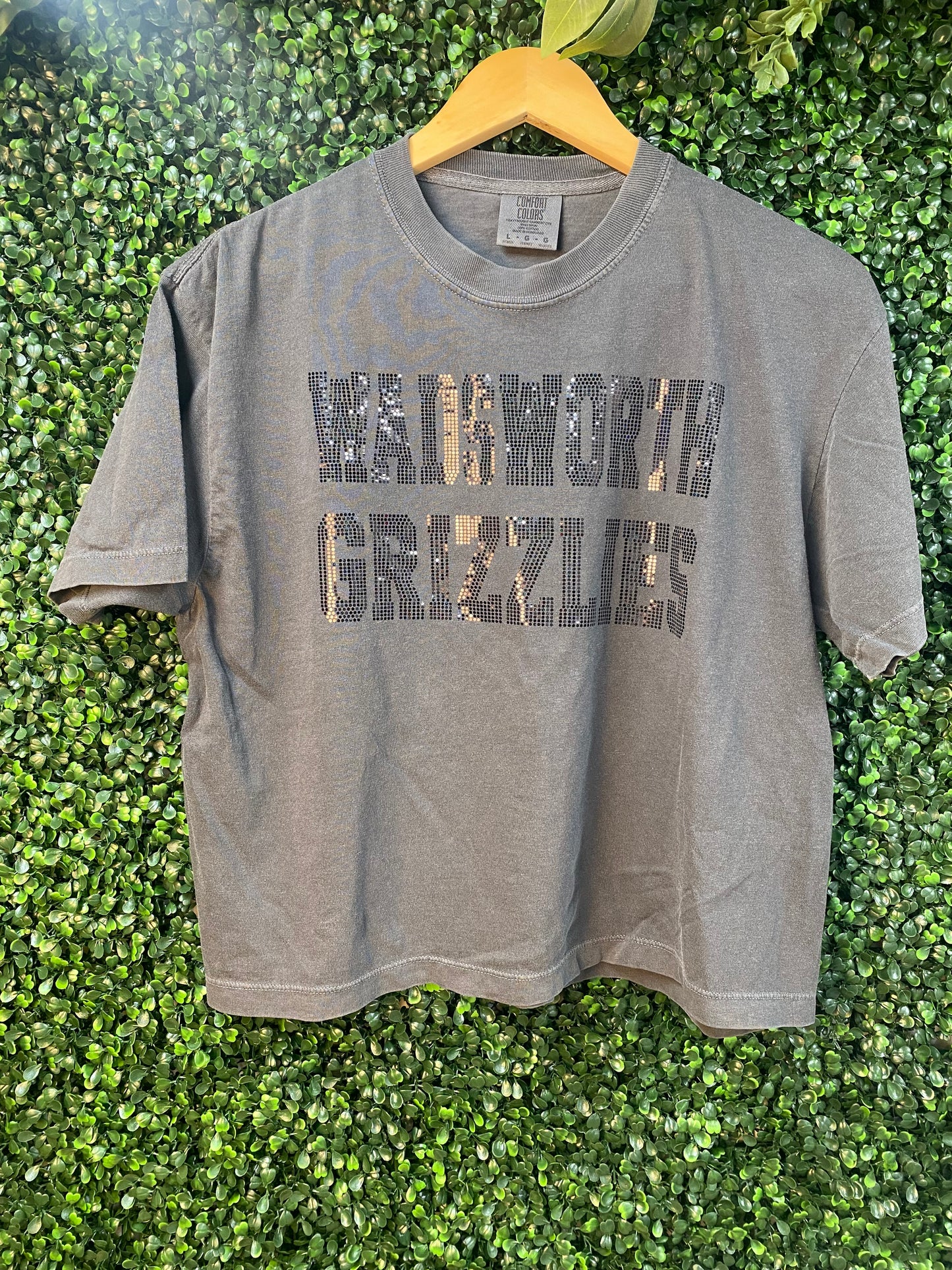 WADSWORTH GRIZZLIES Sparkle Crop (Pepper)