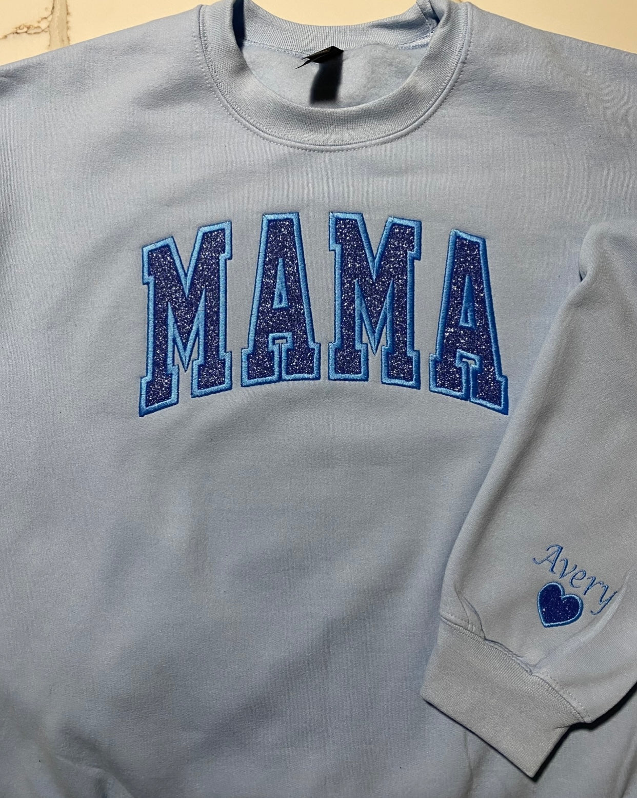 Mama Glitter Appliqué Sweatshirt