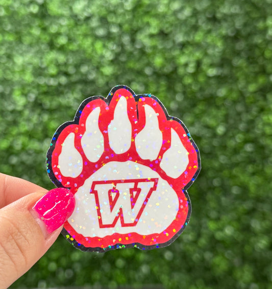 WADS GRIZZLIES PAW STICKER