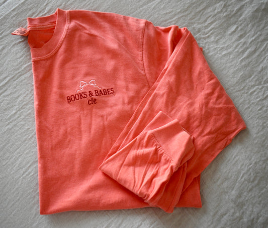 Books&Babes BOW- EMB LONG SLEEVE