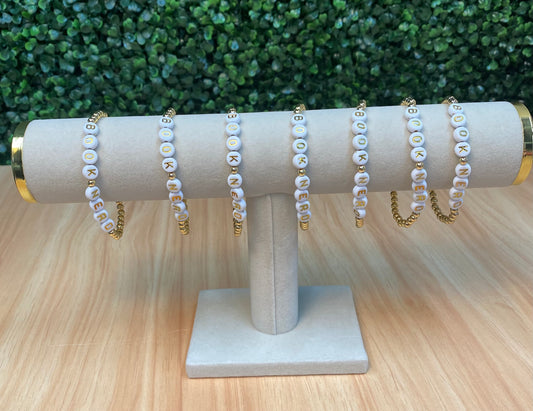 Book Nerd Bead Bracelet