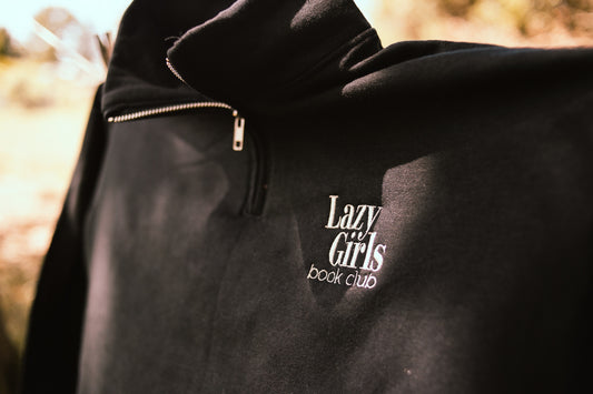 Lazy Girls EMBROIDERED LOGO QUARTER ZIP