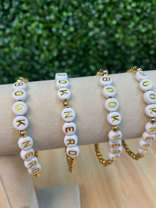 Book Nerd Bead Bracelet