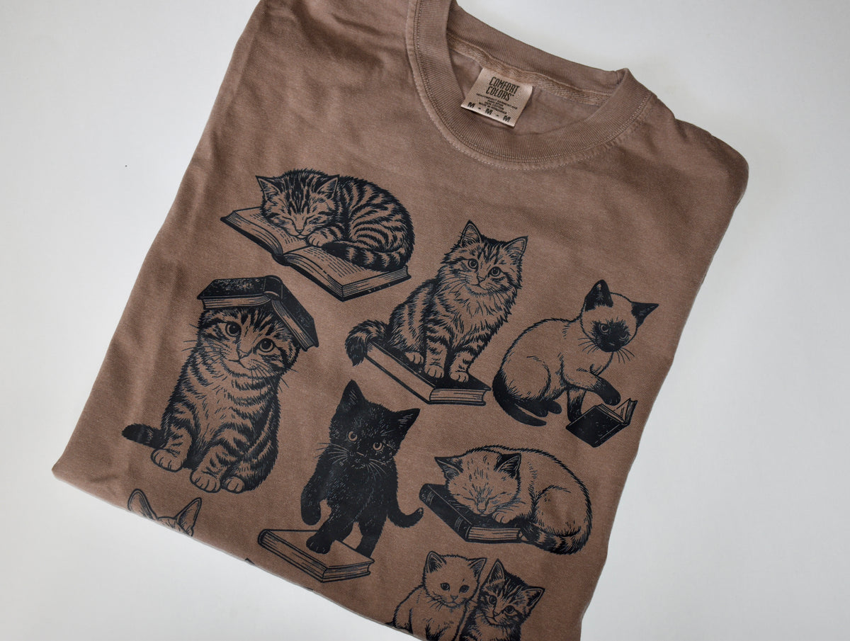 Cats & Books- PRINTED
