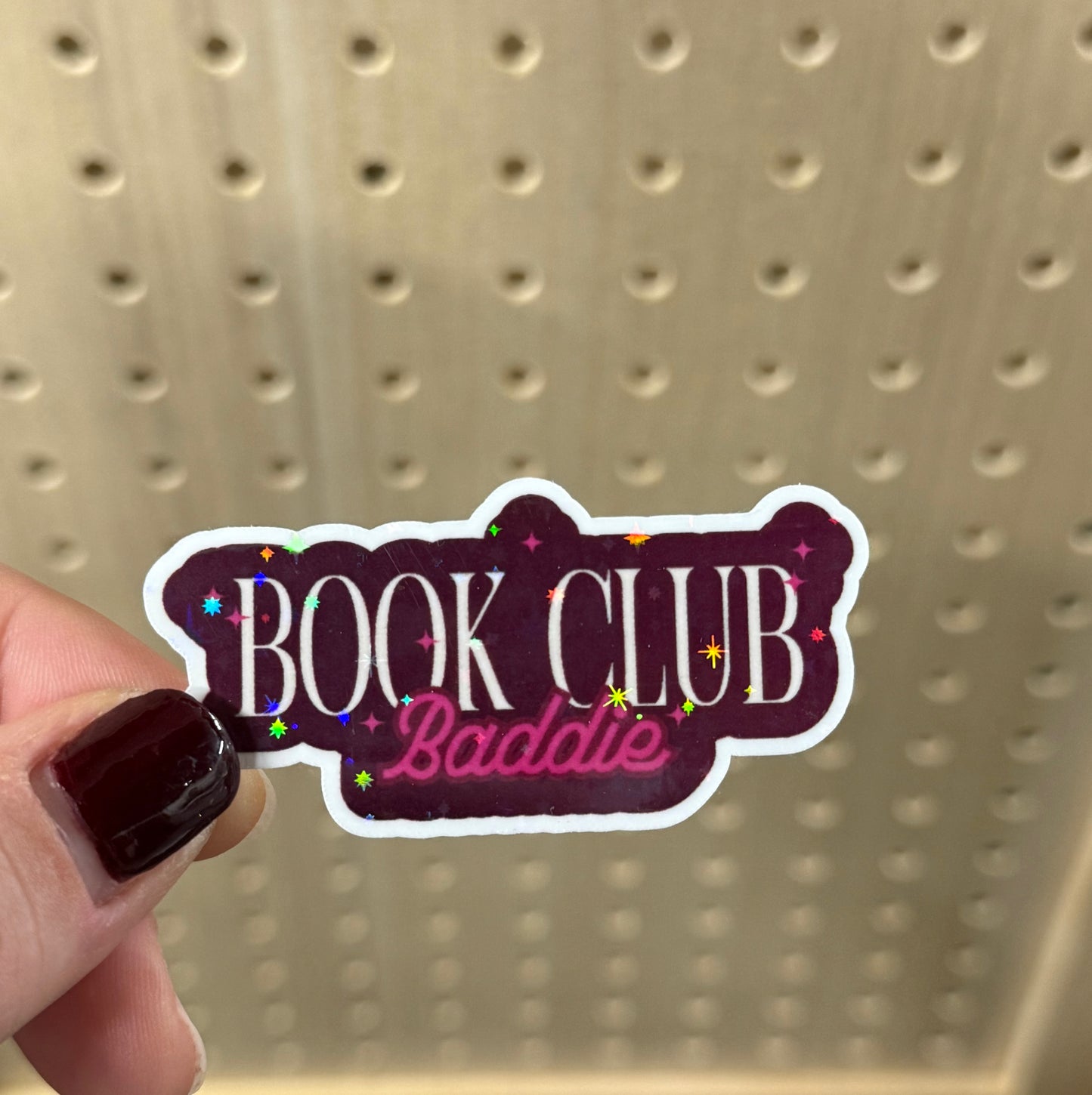 Book Club Baddie holo sticker