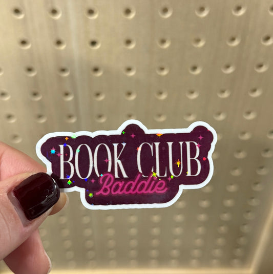 Book Club Baddie holo sticker