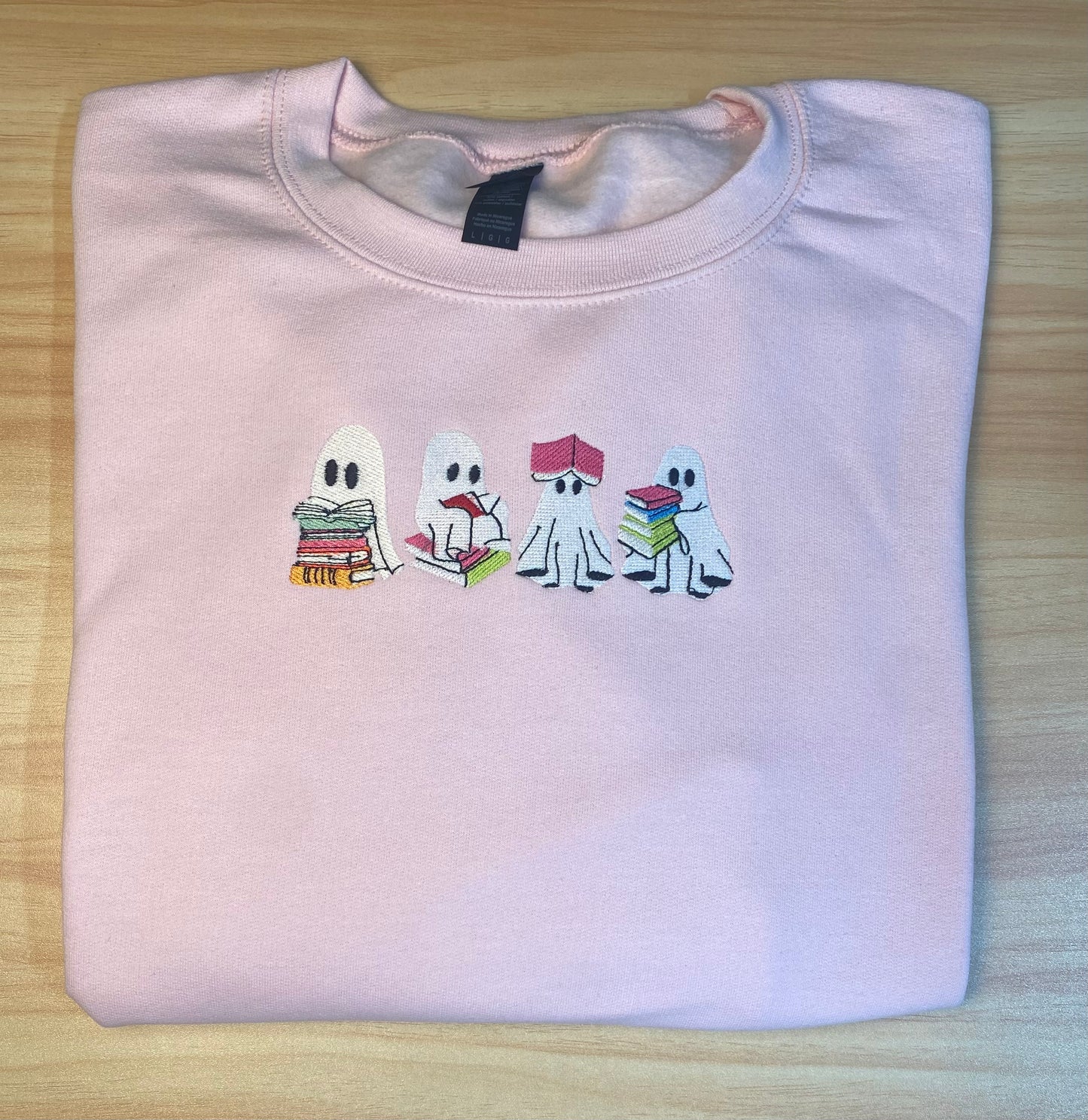 GHOSTY BOOK Embroidered Crew